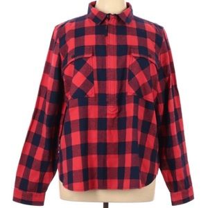 J Crew B4937 Navy Red Buffalo Plaid 